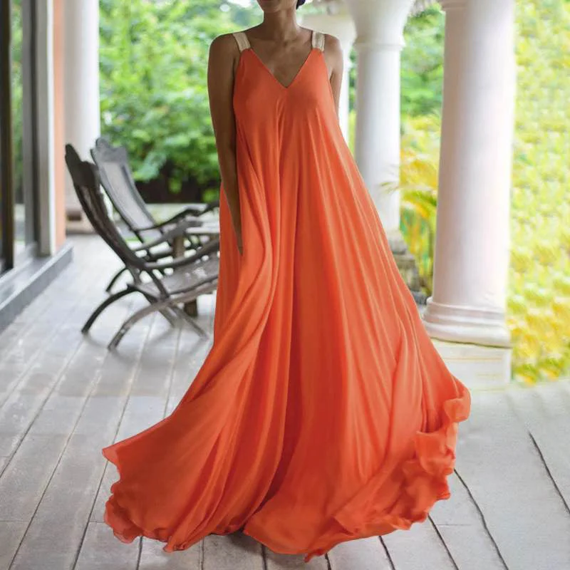 Summer Simple Loose Long Dresses Tunics Fleece cozy