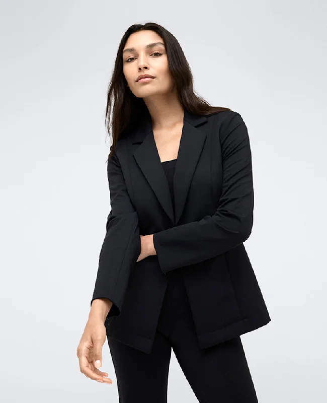 Athletic Stretch One Button Notch Collar Blazer Women's Premium Blazer