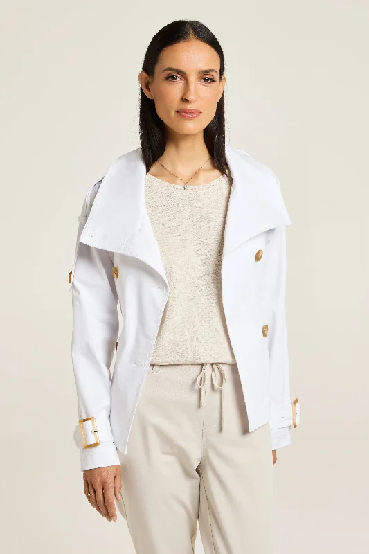 Aubrey Trench Stylish Short Sleeve Trench