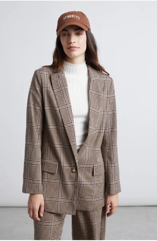24 Colours - Checked Blazer Women's Premium Blazer