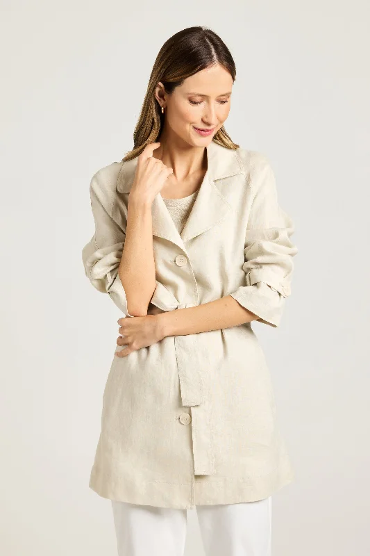 Emily Trench Comfortable Belted Wool Trench