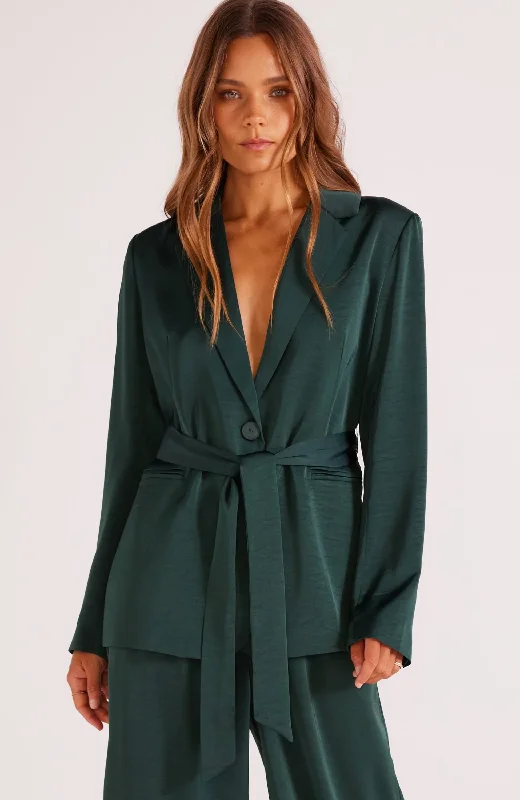 MINKPINK - Erin Belted Blazer Women's Elegant Jacket