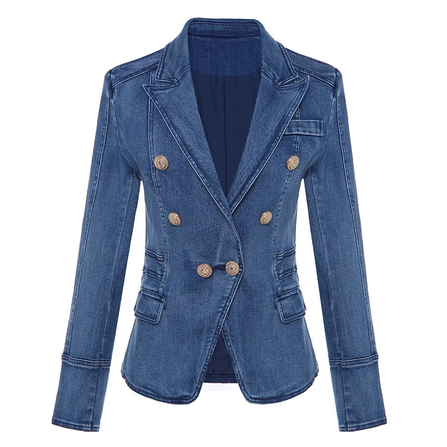 HIGH QUALITY New Fashion 2023 Designer Blazer Women's Metal Women's Trendy Jacket