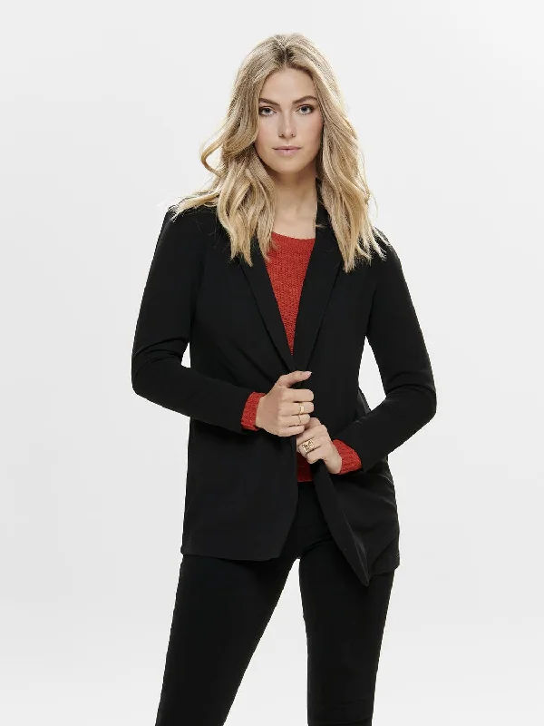 JDY Geggo Long Sleeve Blazer-BLACK Women's Designer Suit