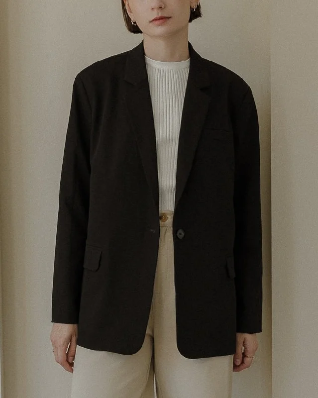 Kinsley Blazer in Black Women's Print Jacket