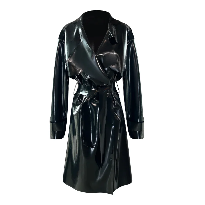 Flasher Trench Coat Casual Hooded Trench Jacket