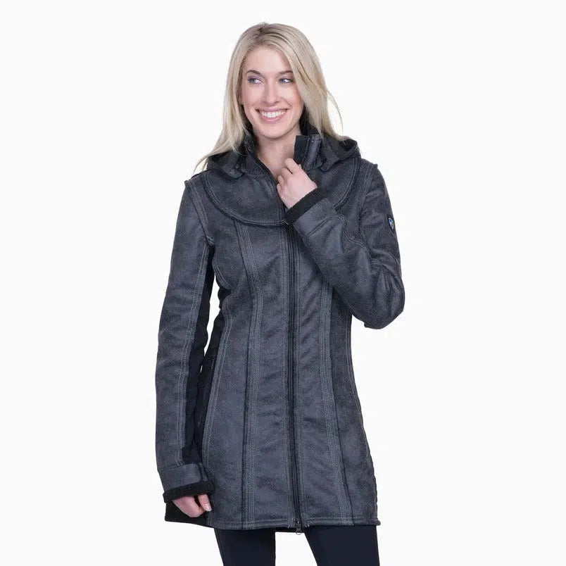 Kuhl Women's Dani Sherpa Trench Fashionable Padded Trench Coat