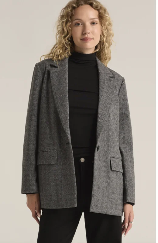 Z Supply - Leighton Herringbone Blazer Women's Elegant Blazer