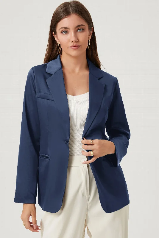Long Sleeve Lapel Collar Blazer Women's Classic Suit