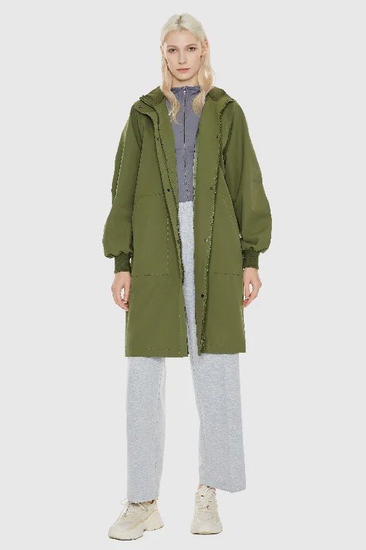 Hooded Belted Trench Cozy Casual Trench Coat
