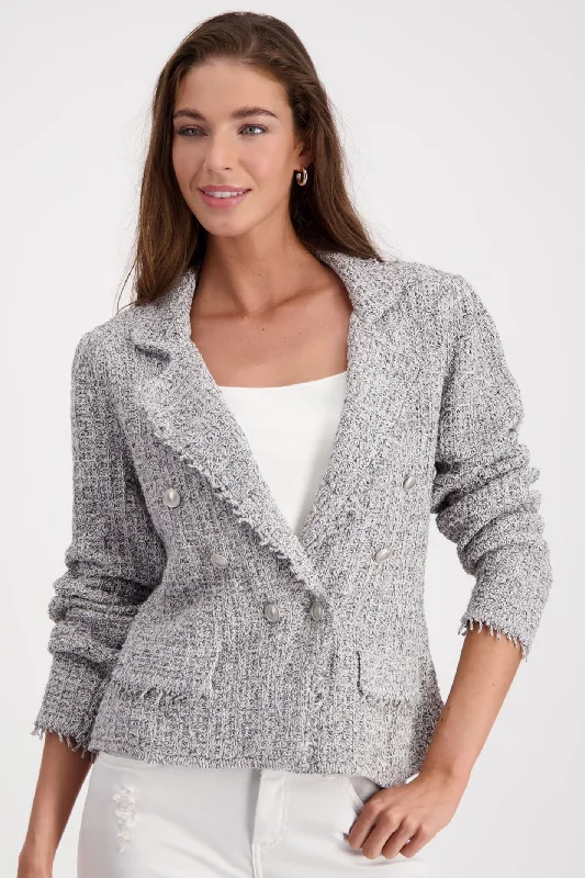 Monari 408488 Cloudy Grey Blazer Women's Navy Jacket