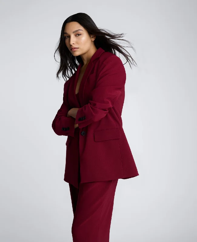 One Button Boyfriend Blazer Women's Custom Jacket