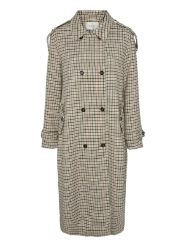 SIMA TRENCHCOAT Warm Plaid Wool Trench