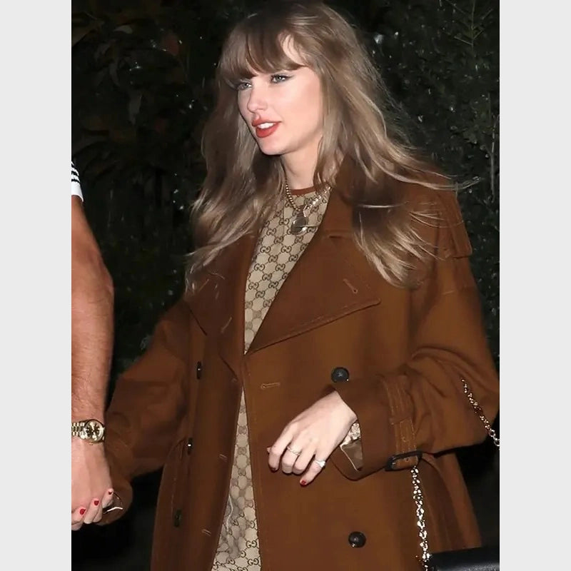 Taylor Swift GANT Oversized Brown Trench Coat Classic Beige Trench Coat