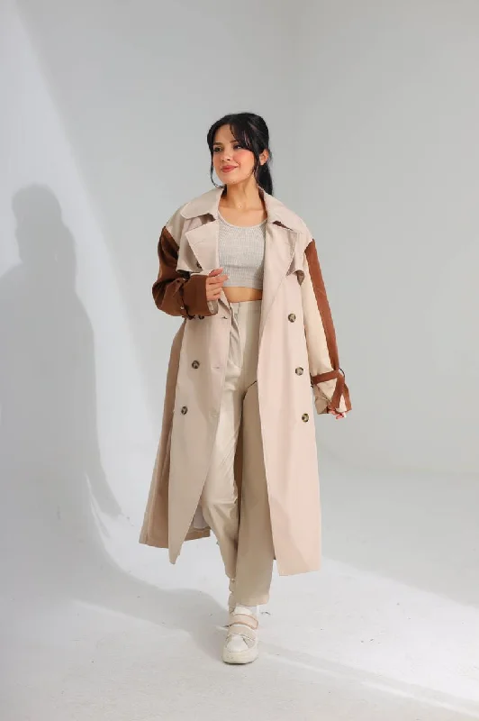 Trenchcoat 8323 Trendy Puffer Trench Coat