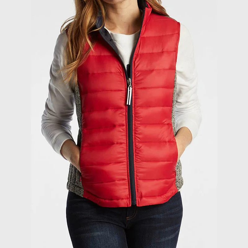 Womens Red Puffer Vest