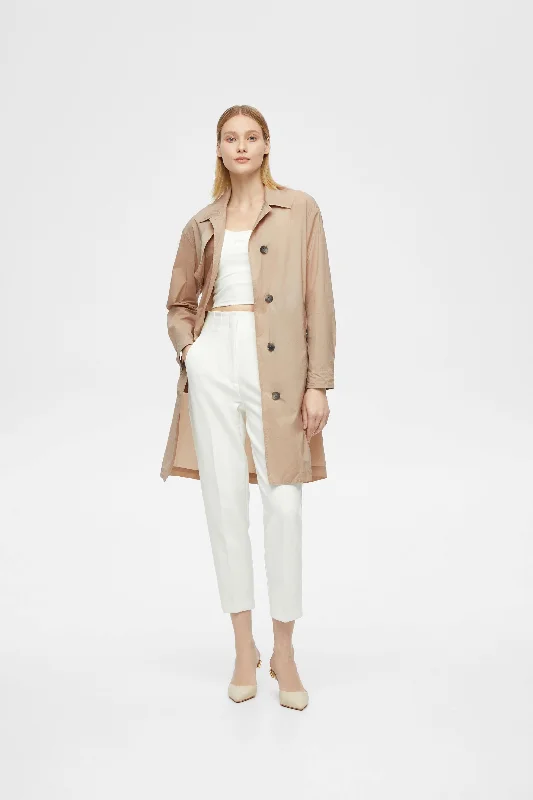 Women's UPF Single Breasted Trench 152 Casual Button Trench Coat