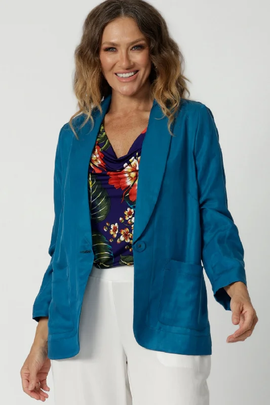Xavier Blazer in Teal Women's Casual Suit