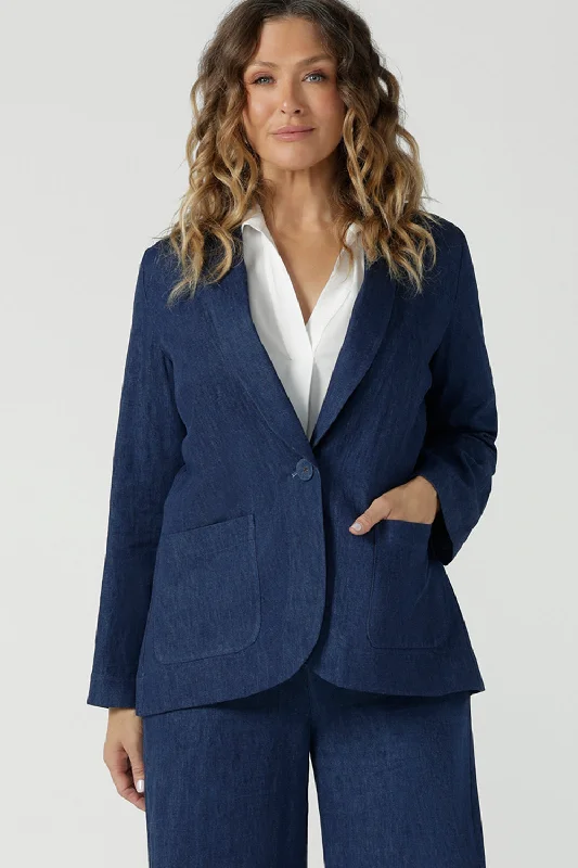Xavier Blazer in Vintage Denim Slimming Women's Blazer