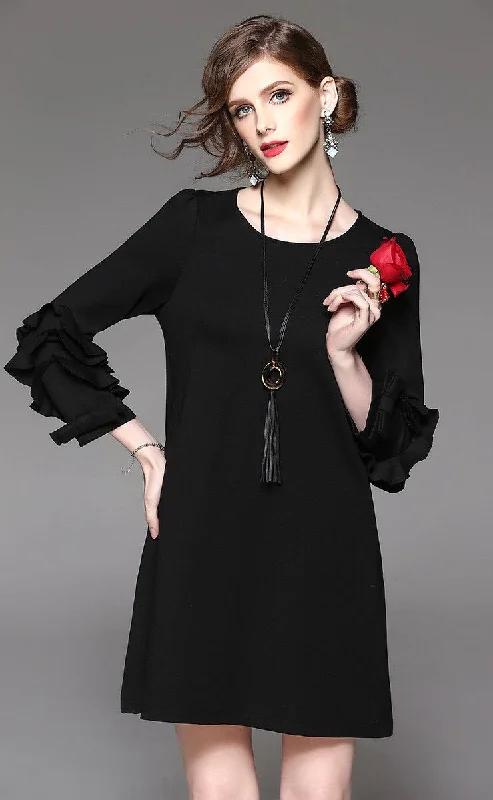 A-Line Dress W/ Necklace Tunics Sophisticated sleek