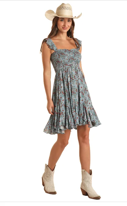 Allie Floral Print Mini Dress Tunics Versatile stylish