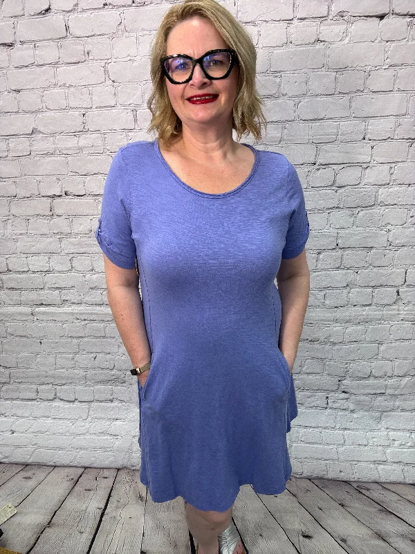 Escape by Habitat Button Sleeve Pocket Dress E80010-Baja Blue Tunics Corduroy durable Escape by Habitat Button Sleeve Pocket Dress E80010-Baja Blue Tunics Corduroy durable