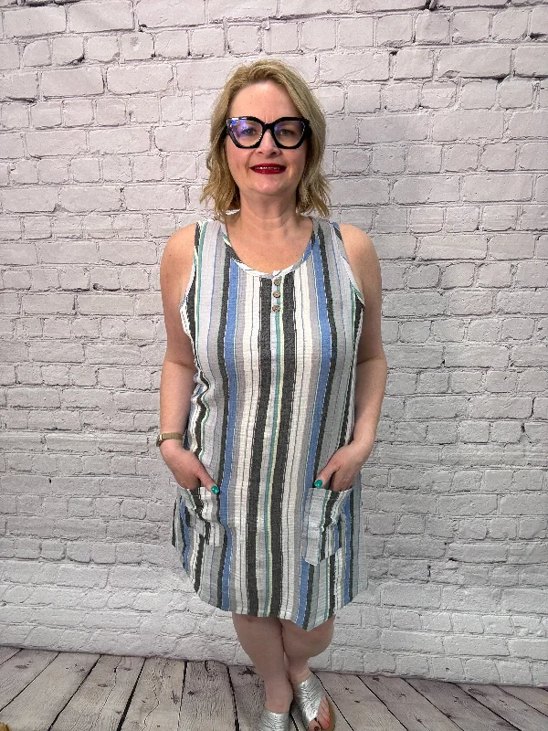 Escape by Habitat Stripe Beachfront Dress E86101-Marina Tunics Modern contemporary