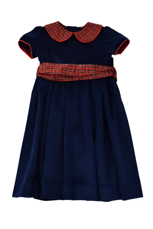 Plaid Sash Waistline Dress Tunics Business professional