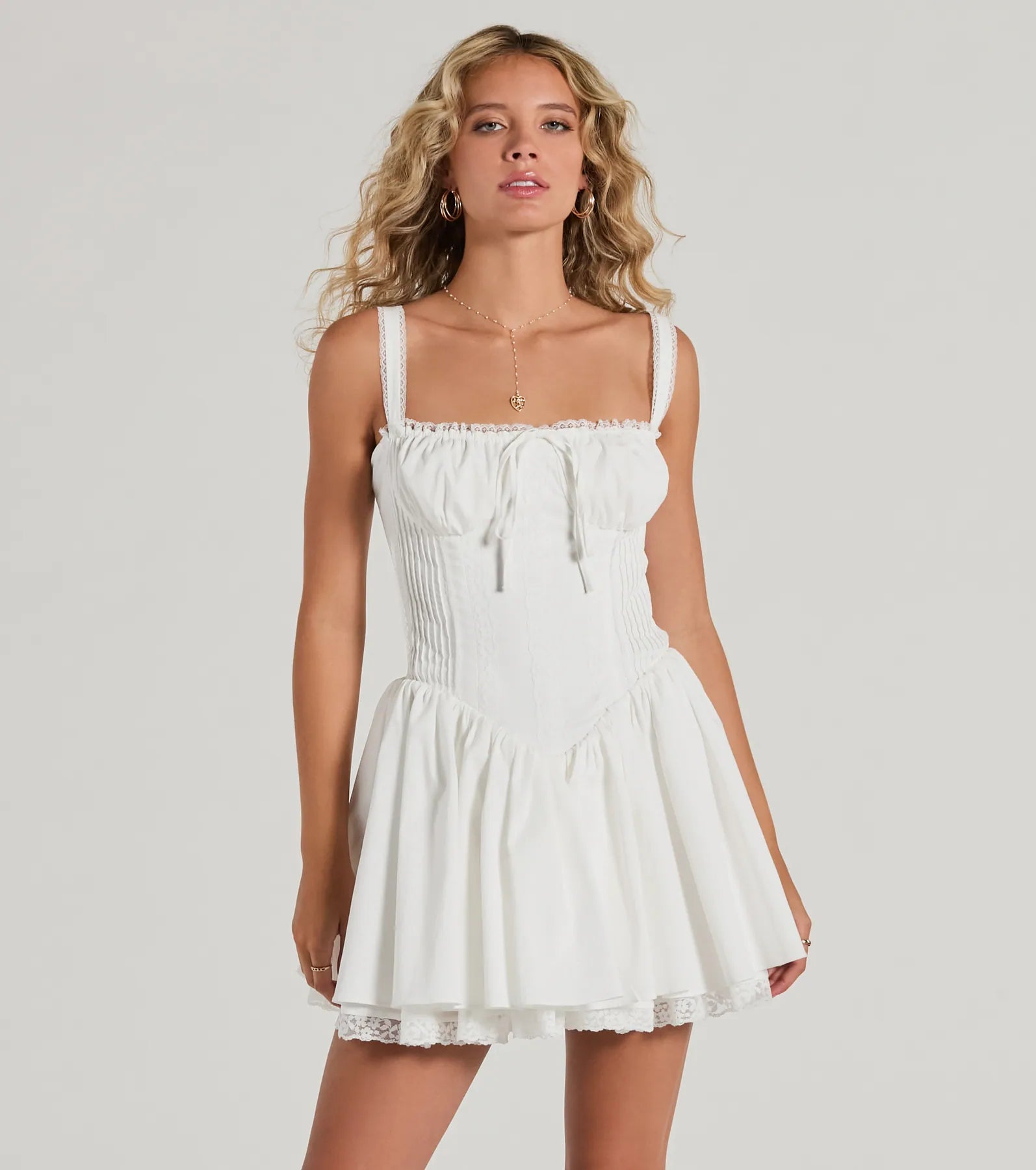 So Darling Woven Drop-Waist Skater Dress Pencil Office Professional