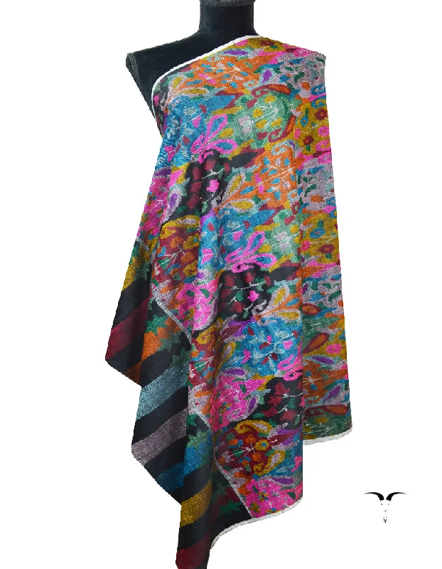 black kanni jamma pashmina shawl 8315 Soft Cashmere Shawl Poncho