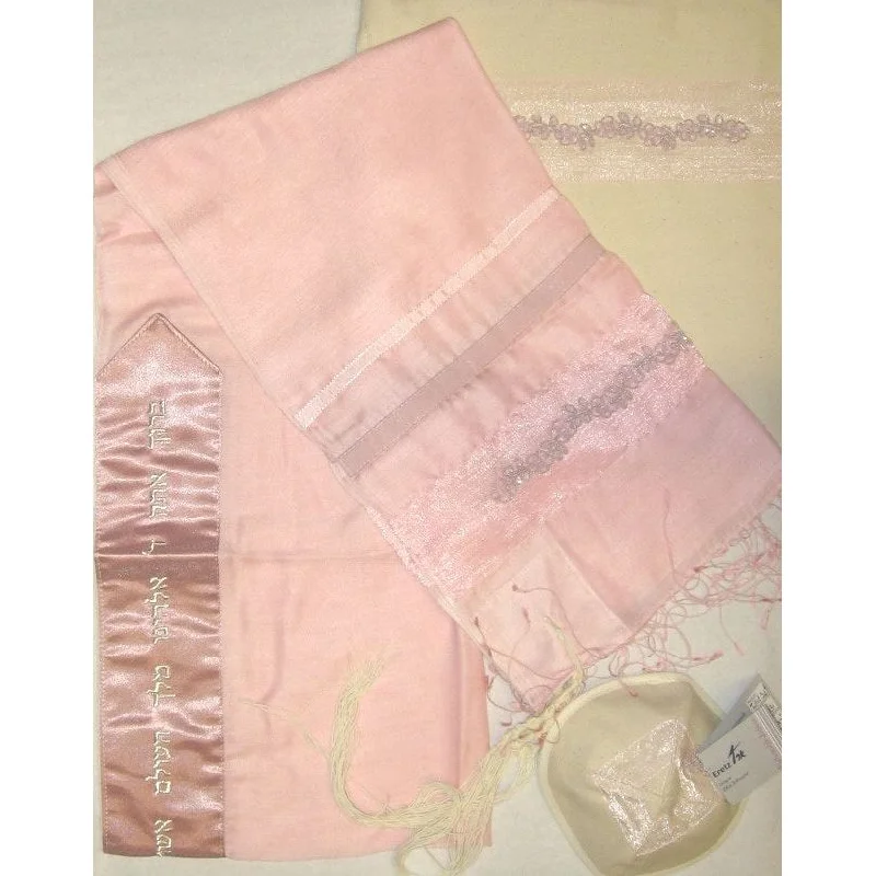 Designer Women's Tallit / Prayer Shawl Set of 3 - Embroidery on Silk. Made in Israel By ERETZ Soft Cashmere Shawl Wrap Designer Women's Tallit / Prayer Shawl Set of 3 - Embroidery on Silk. Made in Israel By ERETZ Soft Cashmere Shawl Wrap