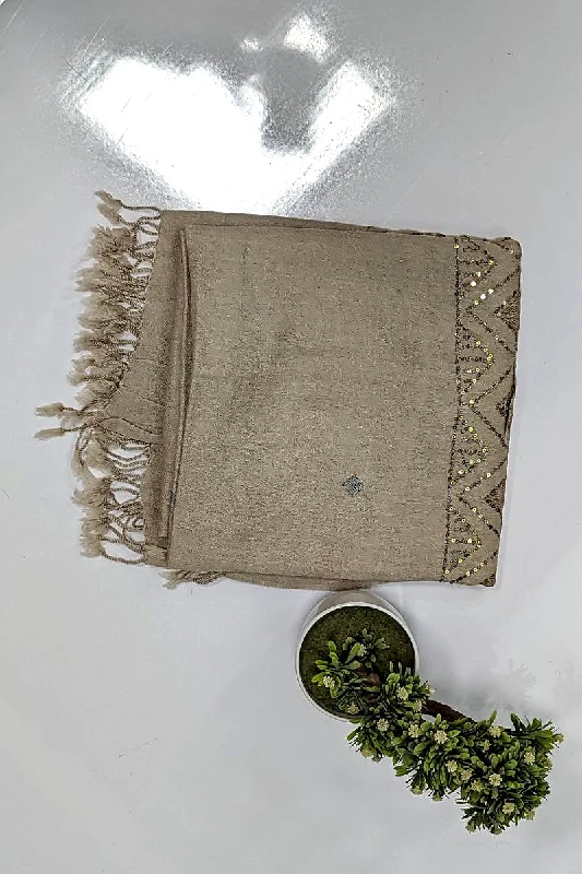 Designs by Amina - Hand Work - Grey - Wool - Shawl - 1 Piece - 0033 Elegant Lace Shawl Wrap Designs by Amina - Hand Work - Grey - Wool - Shawl - 1 Piece - 0033 Elegant Lace Shawl Wrap