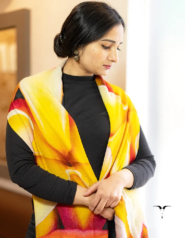 Multicoloured Digital Print Pashmina Shawl 5582 Stylish Pashmina Shawl Wrap