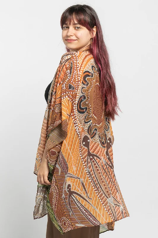 Campfire Chiffon Shawl Trendy Bohemian Shawl Cape