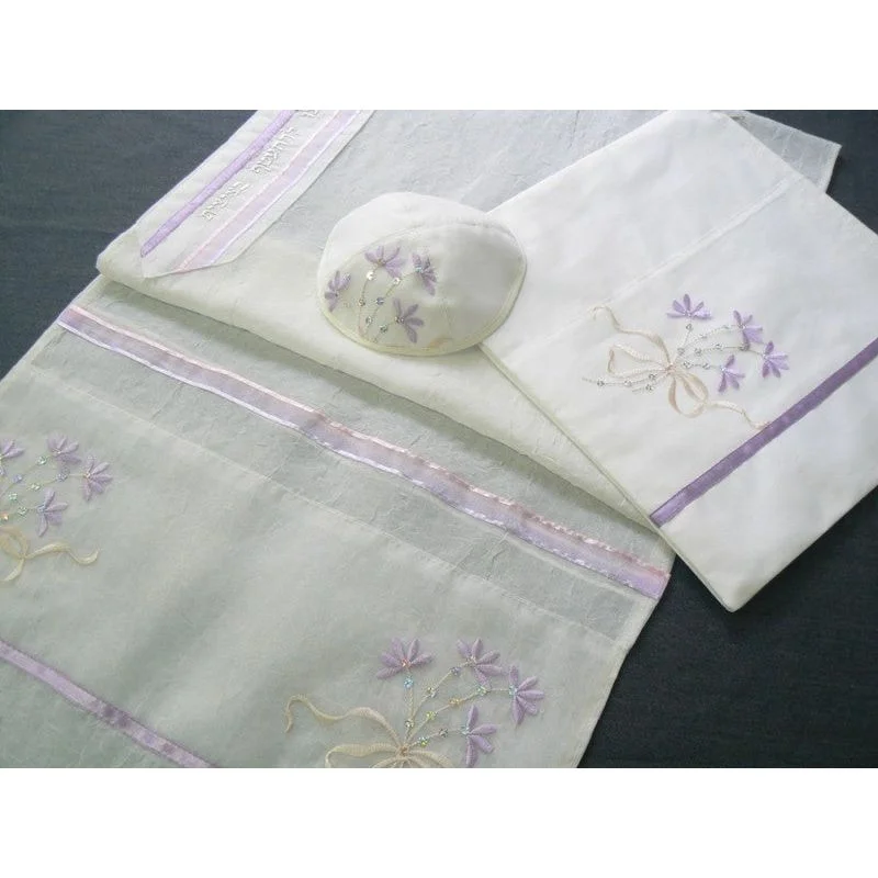 ONLY ONE Designer Floral Embroidery Pink Ribbon Women's Tallit Prayer Shawl Made in Israel By Efrat Soft Summer Shawl Wrap ONLY ONE Designer Floral Embroidery Pink Ribbon Women's Tallit Prayer Shawl Made in Israel By Efrat Soft Summer Shawl Wrap