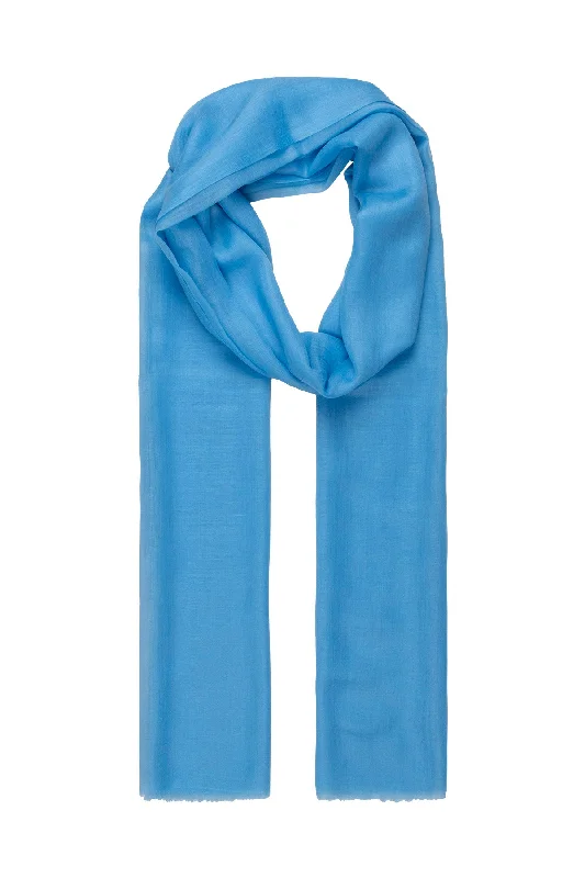 Pale Blue Larissa Pure Cashmere Shawl 100x230 cm Warm Wool Shawl Cape