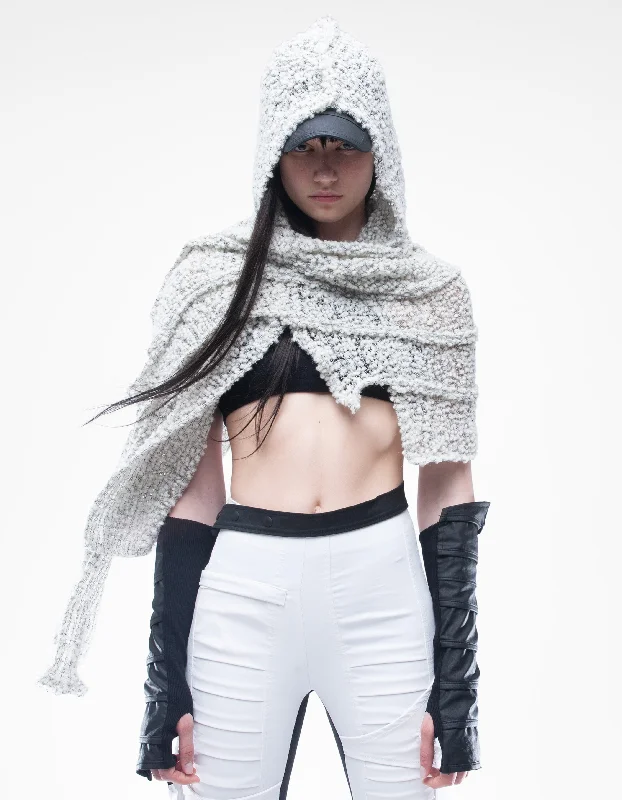 SHAWL HOOD REBIRTH Fashionable Wool Blend Shawl