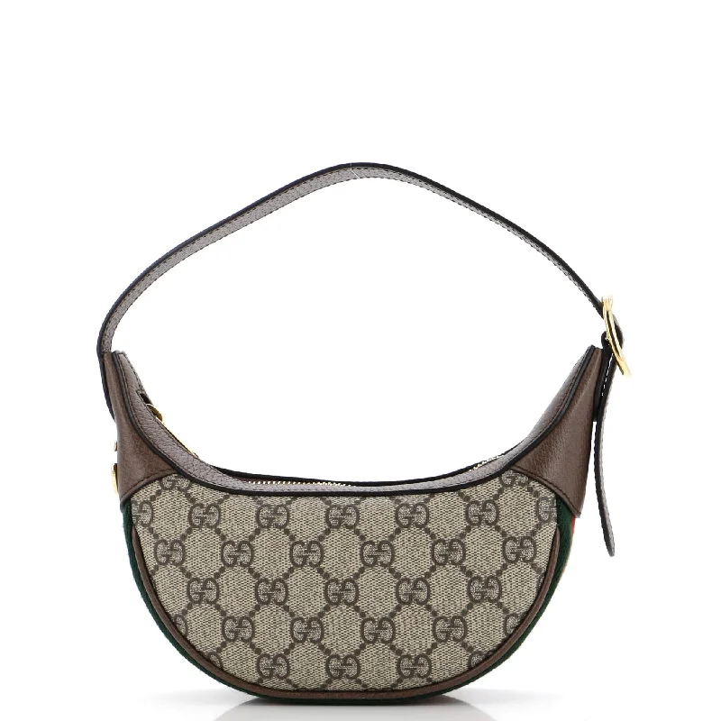 Ophidia Zip Hobo GG Coated Canvas Mini Hooded Caped Scarf