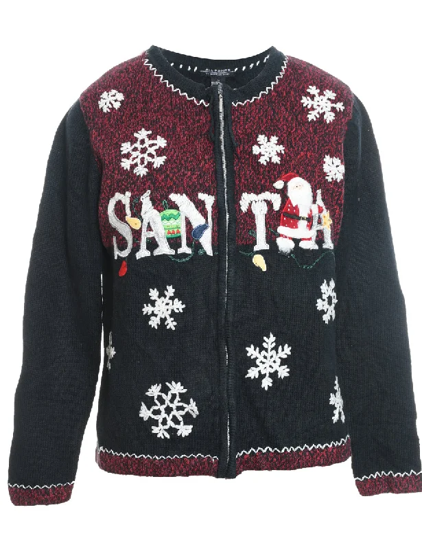 Santa Claus Christmas Cardigan - M