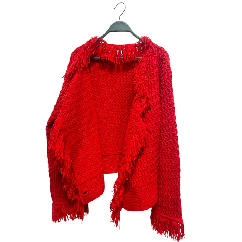 Plantation/Sweater/M/Wool/RED/Fringe Sweater Cardigan Wool Fabric Cashmere Fabric Tweed Fabric Plantation/Sweater/M/Wool/RED/Fringe Sweater Cardigan Wool Fabric Cashmere Fabric Tweed Fabric