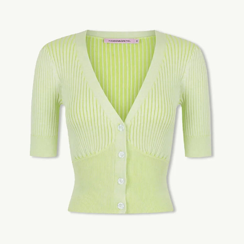 Bernie Cardigan - Citrus Rib Jersey Fabric Tulle Fabric Batik Fabric