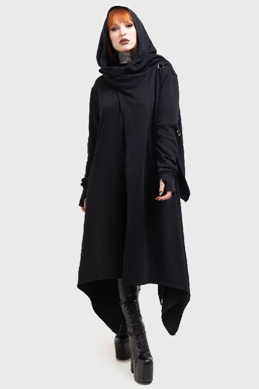 Assassins Hooded Cardigan Denim Fabric Leather Fabric Suede Fabric