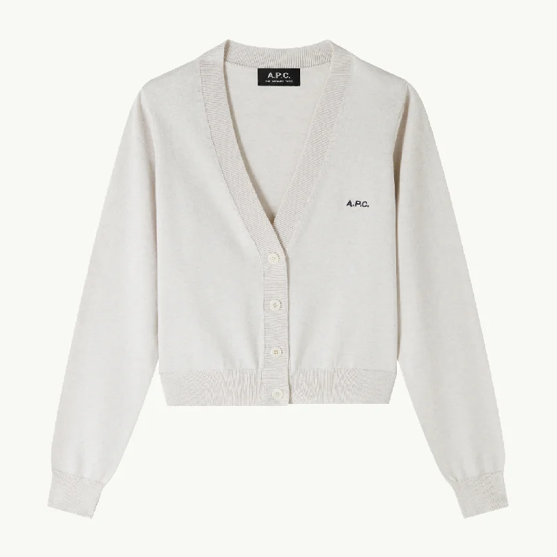 Women's Berenice Cardigan - Ecru Elegant Classic Vintage