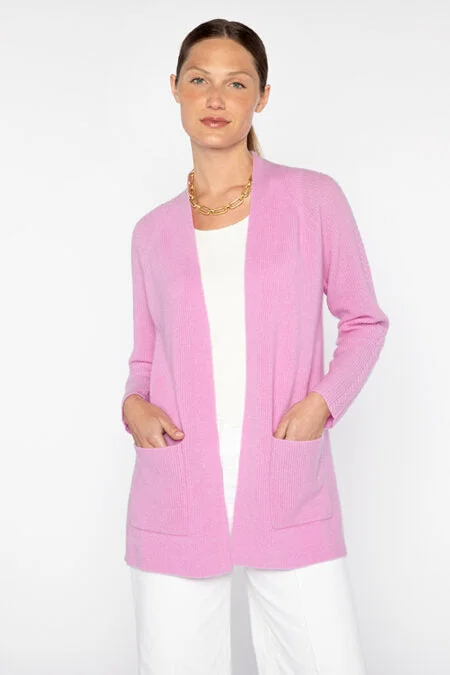Kinross Cashmere Easy Cable Detail Cardigan Cotton Fabric Linen Fabric Terry Fabric