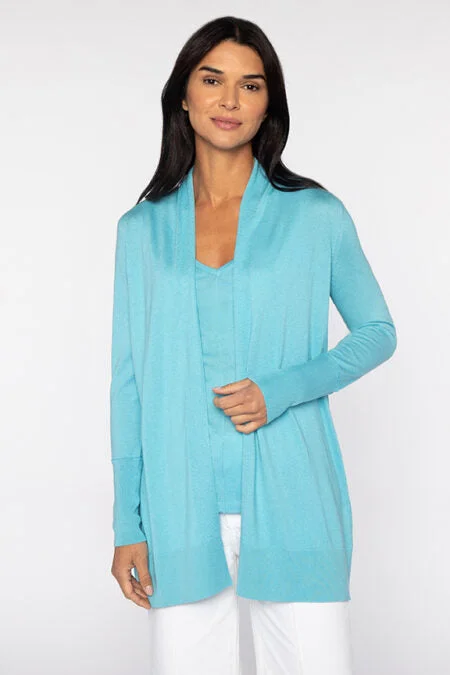 Kinross Cashmere Easy Cardigan Terry Blend Velvet Blend Canvas Blend