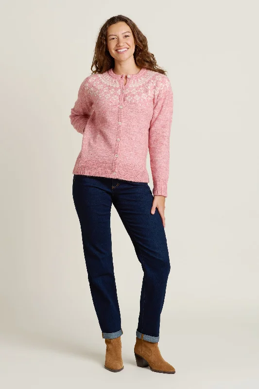 Florisle Knitted Cardigan Denim Fabric Leather Fabric Suede Fabric