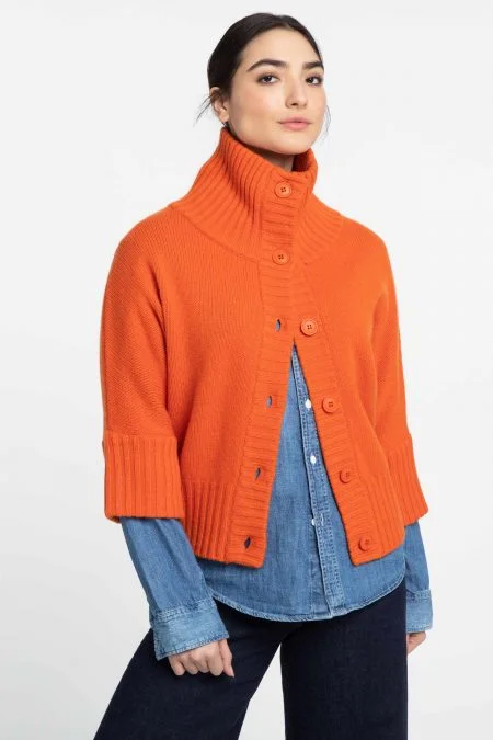 Kinross Cashmere Crop Cowl Cardigan Wool Cardigan Cotton Cardigan Cashmere Cardigan