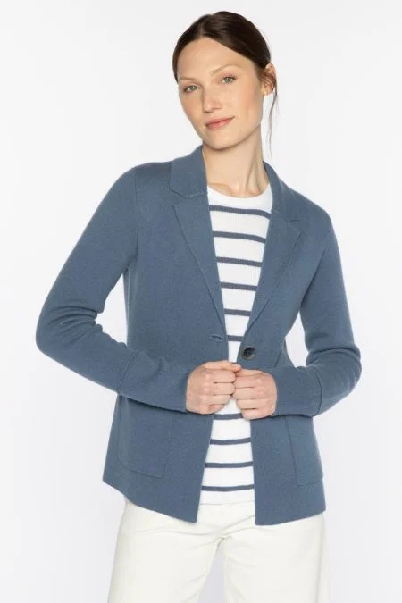 Kinross Cashmere Notch Collar Cardigan Open Front Closed Front Wrap Front