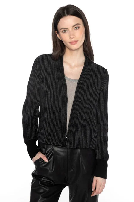 Kinross Cashmere Plaited Rib Cardigan Machine Wash Dry Clean Hand Wash