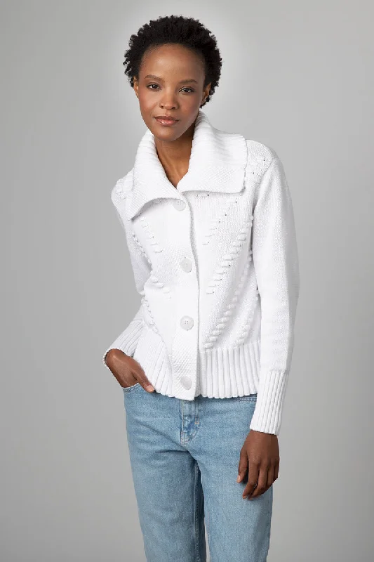 Kinross Cashmere Textured Crop Button Cardigan Jersey Fabric Tulle Fabric Batik Fabric